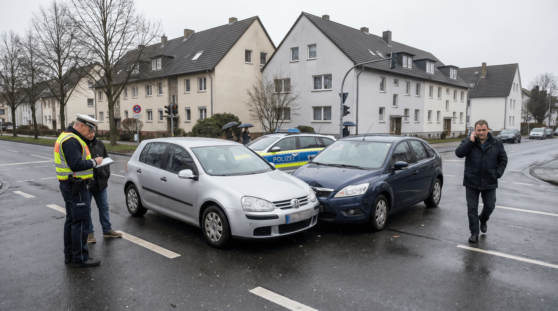 Verkehrsunfall an Kreuzung – Dokumentation und Beweissicherung in Märkischer Kreis